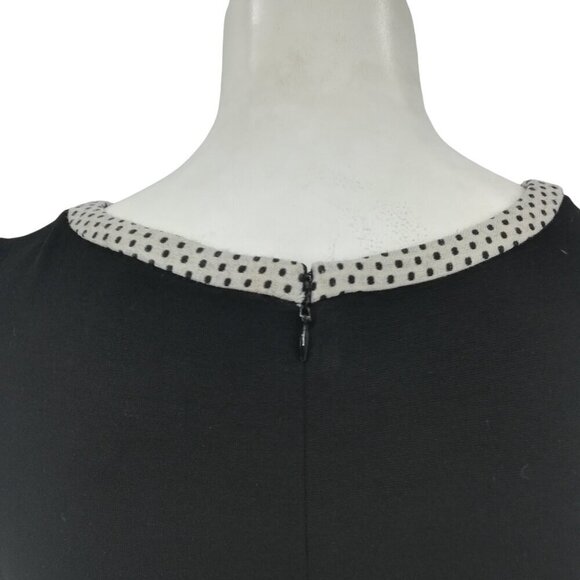 Yoana Baraschi Polka Dot Sleeveless Sheath Dress Size 6 Anthro Stretch Knit - Picture 6 of 10